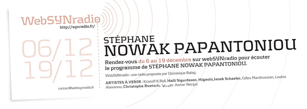Stéphane Nowak Papantoniou websynradio poesie action